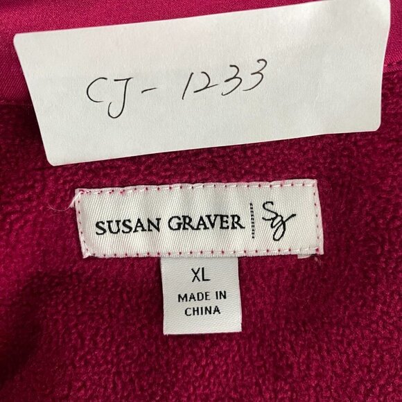 Susan Graver Vest Women's XL Textured Full Zip Pockets Polyester CJ-1233 - Picture 2 of 8